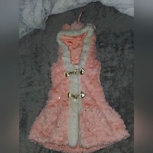 Unicorn hooded pink dress vest